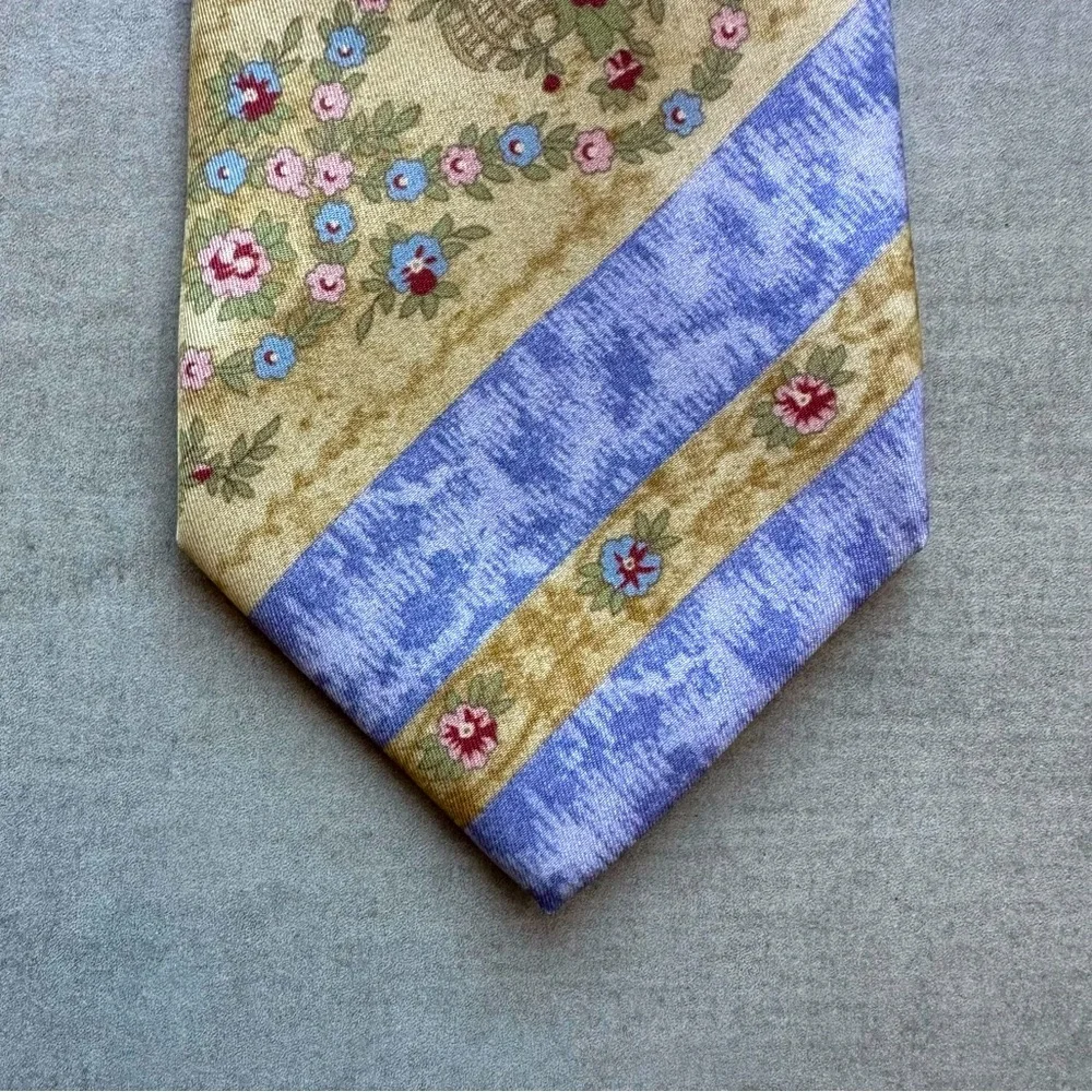 Ralph Lauren Purple Label Striped Lavender & Gold Tie